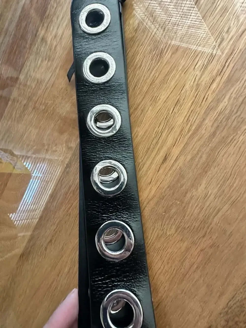 AllSaints 42mm Eyelet Grommet Leather Belt